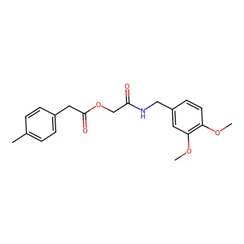 2-[(3,4-Dimethoxybenzyl)amino]-2-oxoethyl (4-methylphenyl)acetate structure