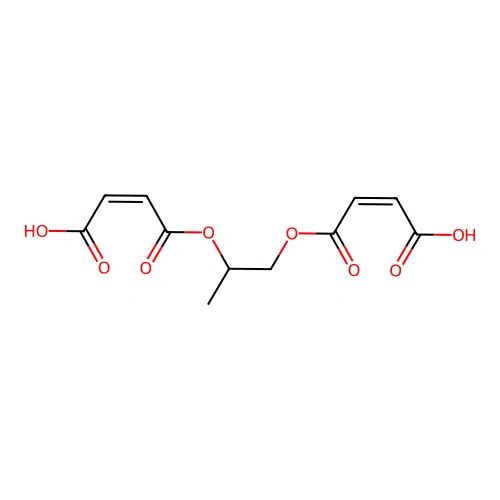 2-Butenedioic acid (2Z)-, 1,1'-(1-methyl-1,2-ethanediyl) ester structure