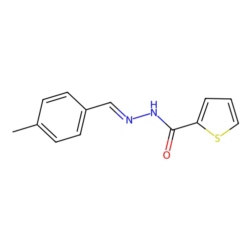 N'-(4-methylbenzylidene)-2-thiophenecarbohydrazide structure