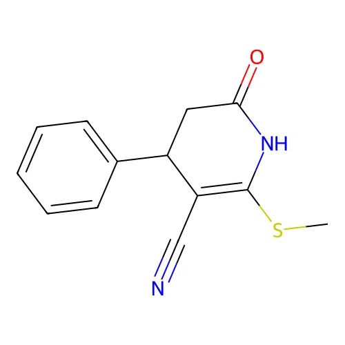 6-methylsulfanyl-2-oxo-4-phenyl-3,4-dihydro-1H-pyridine-5-carbonitrile structure