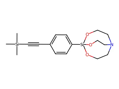 2,8,9-Trioxa-5-aza-1-silabicyclo(3.3.3)undecane, 1-(4-((trimethylsilyl)ethynyl)phenyl)- structure