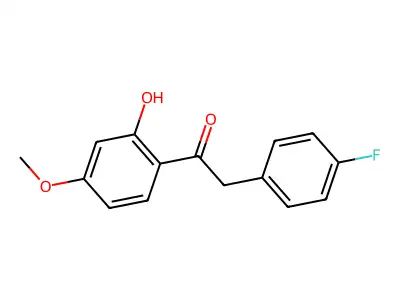 2-(4-Fluorophenyl)-1-(2-hydroxy-4-methoxyphenyl)ethanone structure