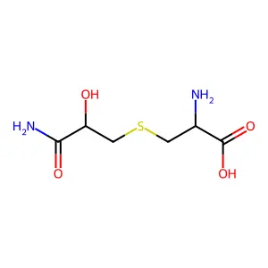L-Cysteine, S-(3-amino-2-hydroxy-3-oxopropyl)- structure