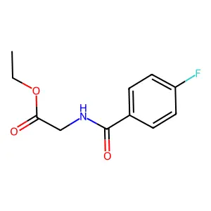 Ethyl 2-[(4-fluorobenzoyl)amino]acetate structure