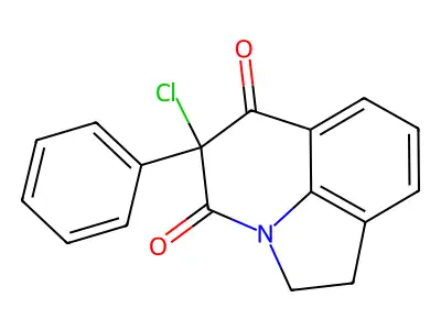 5-chloro-5-phenyl-1,2-dihydro-4H-pyrrolo[3,2,1-ij]quinoline-4,6(5H)-dione structure