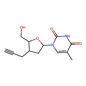 3'-Propargyl-3'-deoxythymidine structure