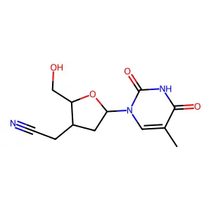 3'-Cyanomethyl-3'-deoxythymidine structure