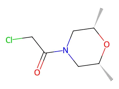cis-4-(Chloroacetyl)-2,6-dimethylmorpholine structure