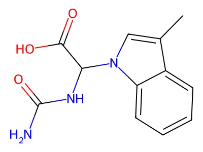 1H-Indole-1-acetic acid, alpha-((aminocarbonyl)amino)-3-methyl- structure