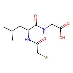 N-Bromoacetylleucylglycine structure