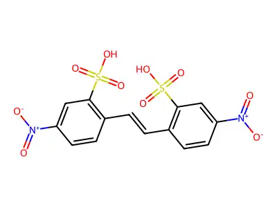 5-Nitro-2-[2-(4-nitro-2-sulfophenyl)ethenyl]benzenesulfonic acid structure