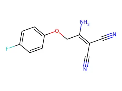 2-[1-Amino-2-(4-fluorophenoxy)ethylidene]malononitrile structure
