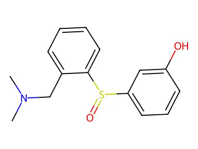 Phenol, 3-((2-(dimethylamino)methyl)phenyl)sulfinyl- structure