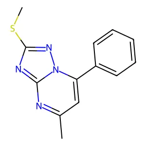 5-Methyl-2-methylsulfanyl-7-phenyl-[1,2,4]triazolo[1,5-a]pyrimidine structure