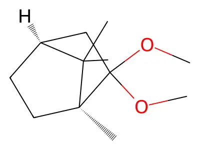 1,7,7-Trimethyl-2-norbornanone dimethyl ketal structure