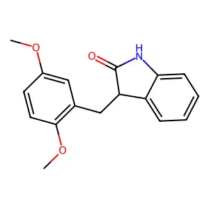3-[(2,5-Dimethoxyphenyl)methyl]-1,3-dihydroindol-2-one structure