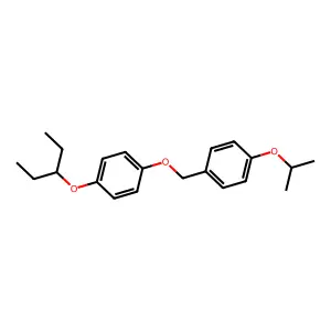 1-Pentan-3-yloxy-4-((4-propan-2-yloxyphenyl)methoxy)benzene structure