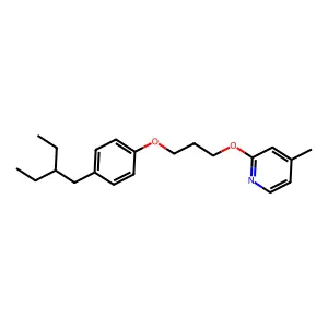 2-(3-(4-(2-Ethylbutyl)phenoxy)propoxy)-4-methylpyridine structure