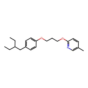 2-(3-(4-(2-Ethylbutyl)phenoxy)propoxy)-5-methylpyridine structure