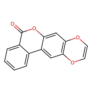 5H-(2)Benzopyrano(3,4-g)(1,4)benzodioxin-5-one structure