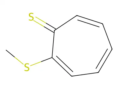 2-(Methylsulfanyl)cyclohepta-2,4,6-triene-1-thione structure