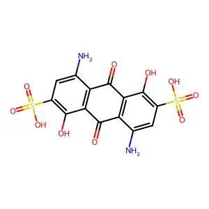 4,8-Diamino-9,10-dihydro-1,5-dihydroxy-9,10-dioxo-2,6-anthracenedisulfonic acid structure