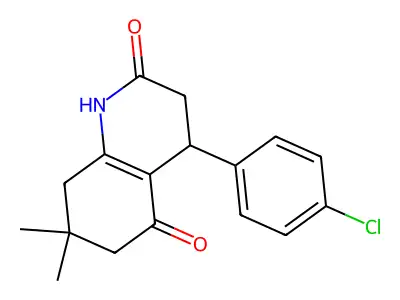4-(4-chlorophenyl)-7,7-dimethyl-3,4,6,8-tetrahydro-1H-quinoline-2,5-dione structure