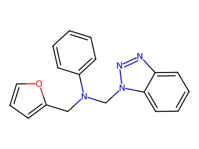 N-(1H-1,2,3-Benzotriazol-1-ylmethyl)-N-(furan-2-ylmethyl)aniline structure