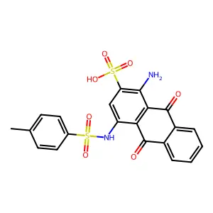1-Amino-9,10-dihydro-9,10-dioxo-4-P-toluenesulfonamidoanthracene-2-sulfonic acid structure