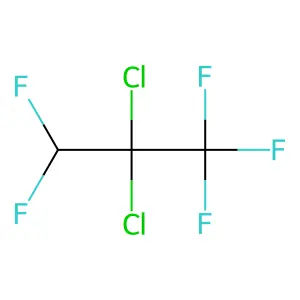 2,2-Dichloro-1,1,1,3,3-pentafluoropropane structure