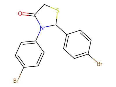 2,3-Bis(4-bromophenyl)-1,3-thiazolidin-4-one structure