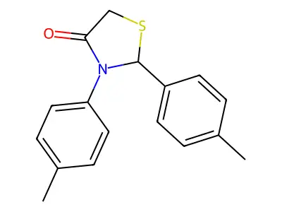 2,3-Bis(4-methylphenyl)-1,3-thiazolidin-4-one structure