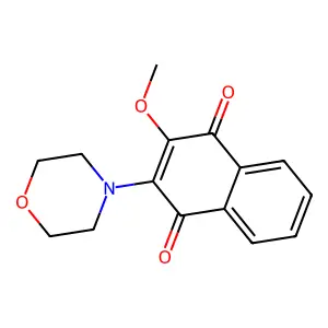 1,4-Naphthalenedione, 2-methoxy-3-(4-morpholinyl)- structure