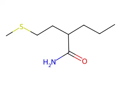 Pentanamide, 2-(2-(methylthio)ethyl)- structure