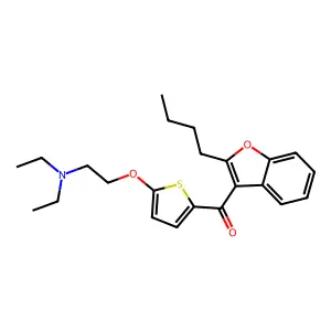 Methanone, (2-butyl-3-benzofuranyl)[5-[2-(diethylamino)ethoxy]-2-thienyl]- structure