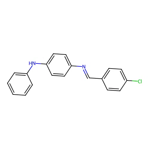 N-(4-anilinophenyl)-N-(4-chlorobenzylidene)amine structure