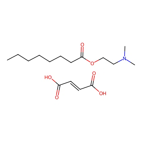 Octanoic acid, 2-(dimethylamino)ethyl ester, (Z)-2-butenedioate (1:1) structure