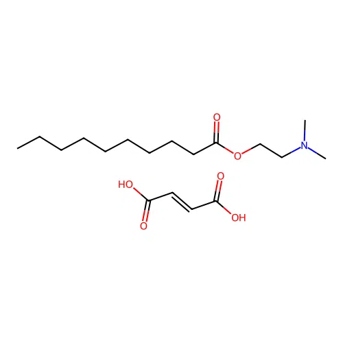 Decanoic acid, 2-(dimethylamino)ethyl ester, (Z)-2-butenedioate (1:1) structure