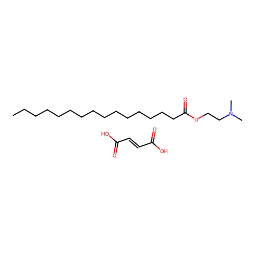 Hexadecanoic acid, 2-(dimethylamino)ethyl ester, (Z)-2-butenedioate (1:1) structure