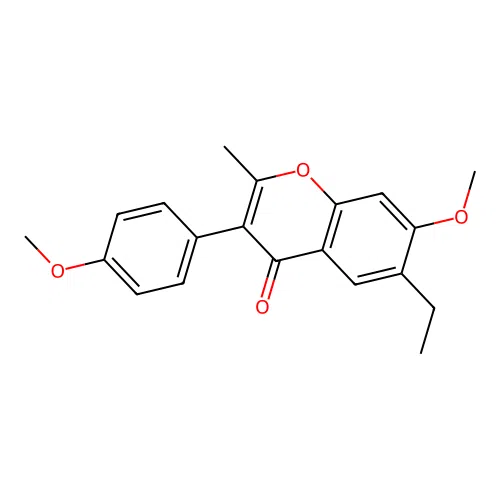 6-Ethyl-7-methoxy-3-(4-methoxyphenyl)-2-methyl-4h-chromen-4-one structure