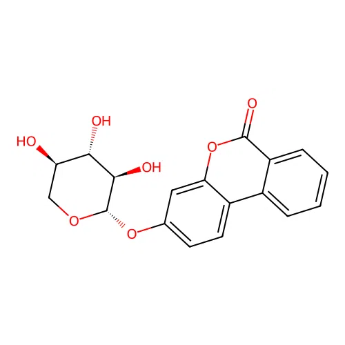 3-[(2S,3R,4S,5R)-3,4,5-trihydroxyoxan-2-yl]oxybenzo[c]chromen-6-one structure