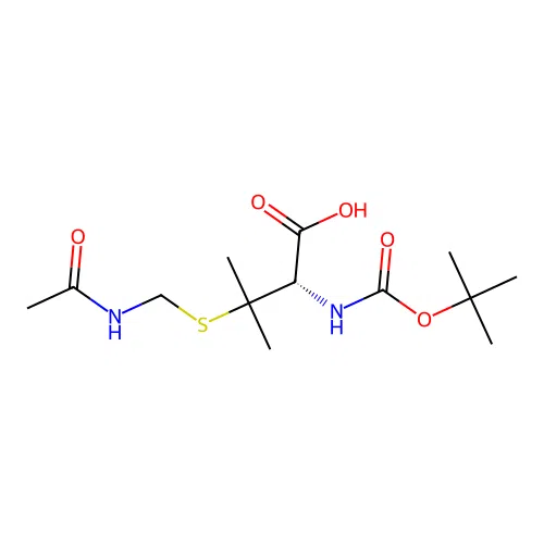 Boc-D-pen(acm)-OH structure