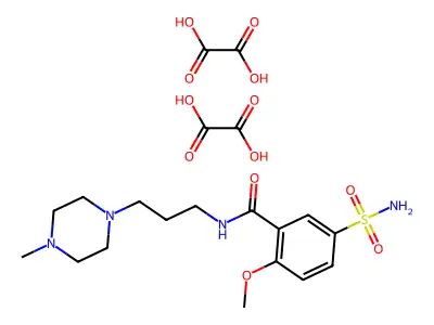 Benzamide, 5-(aminosulfonyl)-2-methoxy-N-(3-(4-methyl-1-piperazinyl)propyl)-, ethanedioate (1:2) structure