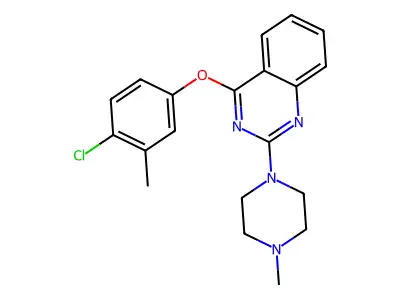 Quinazoline, 4-(4-chloro-3-methylphenoxy)-2-(4-methyl-1-piperazinyl)- structure
