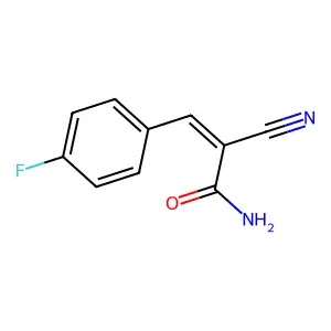 2-Cyano-3-(4-fluorophenyl)prop-2-enamide structure