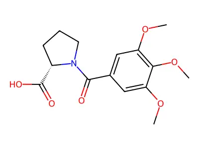 L-Proline, 1-(3,4,5-trimethoxybenzoyl)- structure