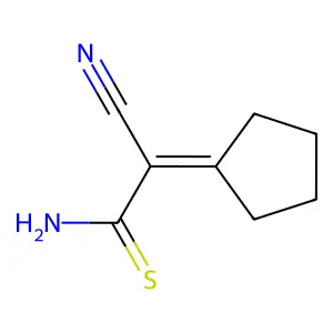 2-Cyano-2-cyclopentylideneethanethioamide structure