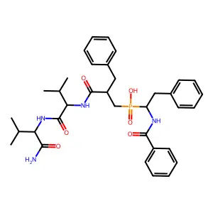 PhCONHEt(Ph)P(O)(OH)PheValValNH2 structure