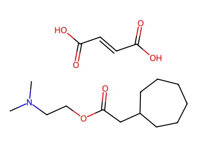 But-2-enedioic acid;2-(dimethylamino)ethyl 2-cycloheptylacetate structure