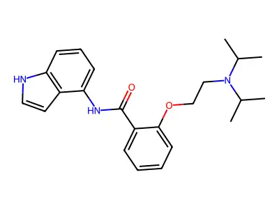 Benzamide, 2-(2-(bis(1-methylethyl)amino)ethoxy)-N-1H-indol-4-yl- structure